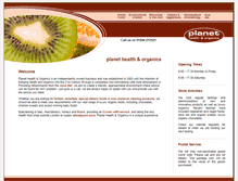 Tablet Screenshot of planethealthandorganics.co.uk